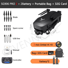 Load image into Gallery viewer, 2021 NWE SG906 Pro 2 / SG906 MAX Drone 4k HD 3-Axis Gimbal Camera 5G WIFI GPS Professional Quadcopter Obstacle Avoidance Dron